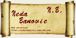 Neda Banović vizit kartica